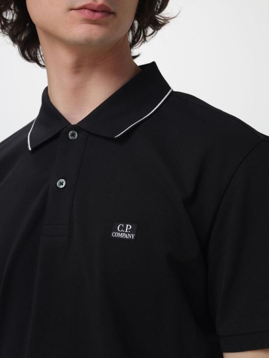 26SS 씨피 컴퍼니 폴로 티셔츠 RCCMPL722A005263W 999 Black - C.P. COMPANY
