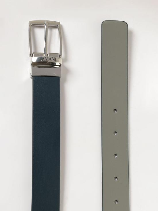 26SS [키즈] 엠포리오 아르마니 가죽 벨트 4015203F560 17535 Navy - EMPORIO ARMANI