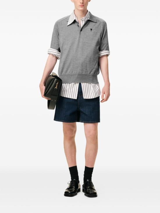 26SS 아미 반팔 티셔츠 HPL438 KN00390504 Grey - AMI