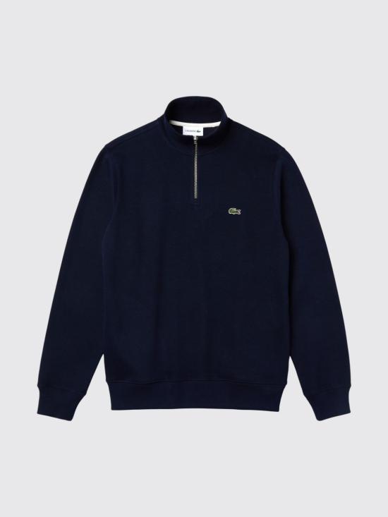 26SS 라코스테 라코스테 하프 집 코튼 스웨트셔츠 SH1927 166 Blue - LACOSTE