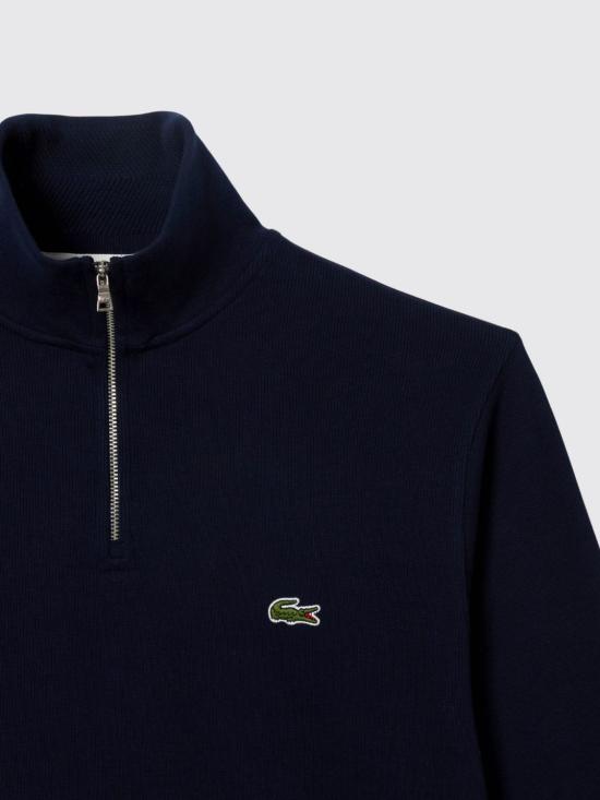 26SS 라코스테 라코스테 하프 집 코튼 스웨트셔츠 SH1927 166 Blue - LACOSTE