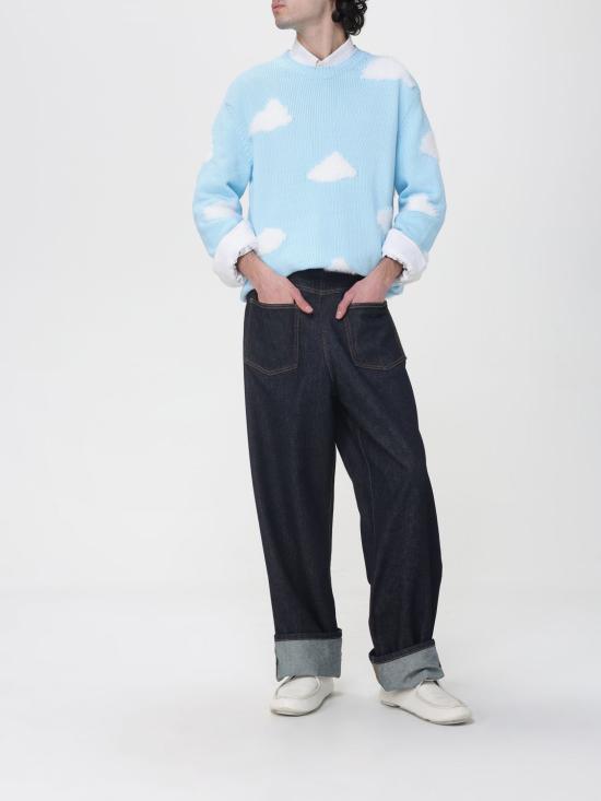 26SS 모스키노 스웨터 09350207 0888 Gnawed Blue - MOSCHINO