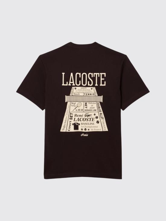 26SS 라코스테 반팔 티셔츠 TH0537 3LA Brown - LACOSTE