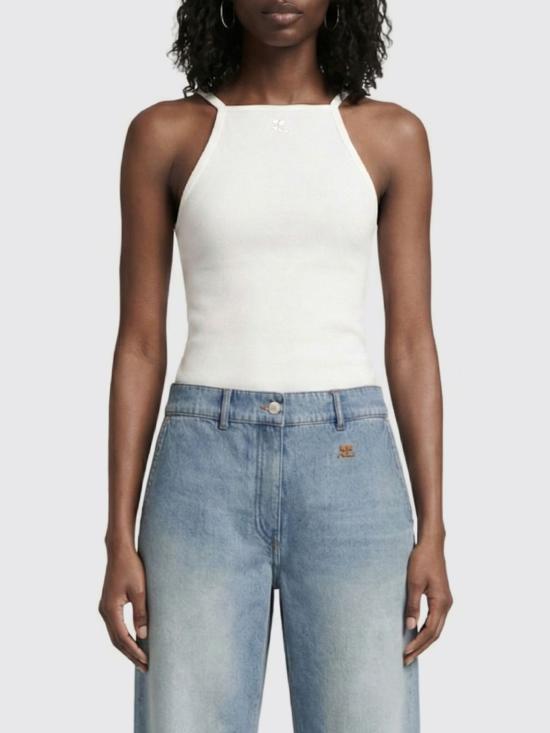 26SS 쿠레쥬 민소매 티셔츠 126JDE149JS0203 B215 White