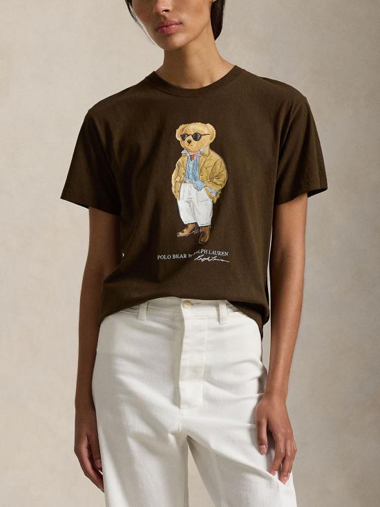 26SS 랄프 로렌 반팔 티셔츠 211A96599 001 Brown - RALPH LAUREN