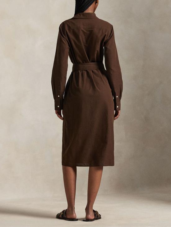 26SS 랄프 로렌 미디 원피스 211A96346 003 Brown - RALPH LAUREN