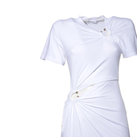 26SS 파코라반 미디 원피스 25PJRO062CO0555 P100 White - PACO RABANNE