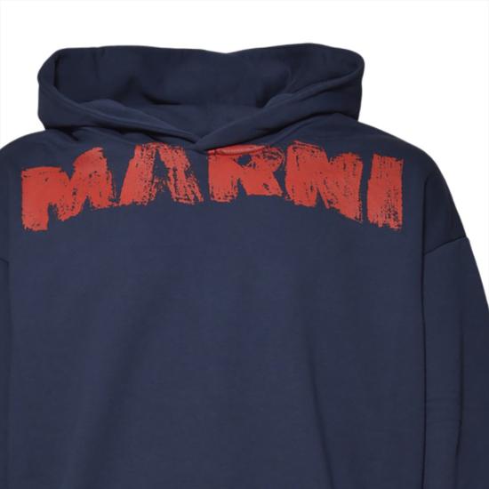 26SS 마르니 후드 티셔츠 FUMU0067PRUSCY36 LOB95 Blue - MARNI