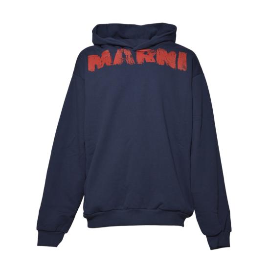 26SS 마르니 후드 티셔츠 FUMU0067PRUSCY36 LOB95 Blue