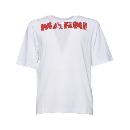 26SS 마르니 반팔 티셔츠 HUMU0348P0USCY33 LOW01 Red