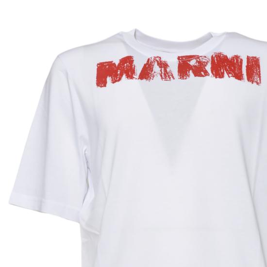 26SS 마르니 반팔 티셔츠 HUMU0348P0USCY33 LOW01 Red - MARNI