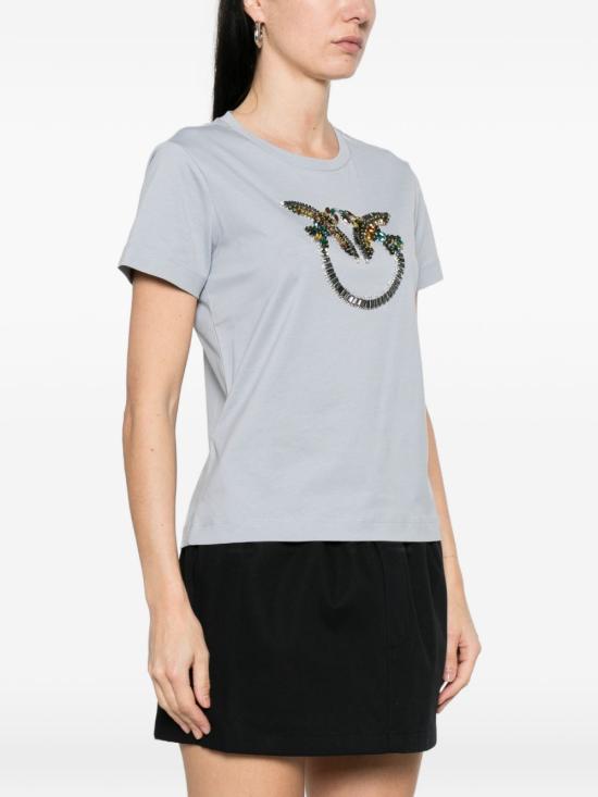 26SS 핑코 반팔 티셔츠 100535 A33FE87 Blue - PINKO