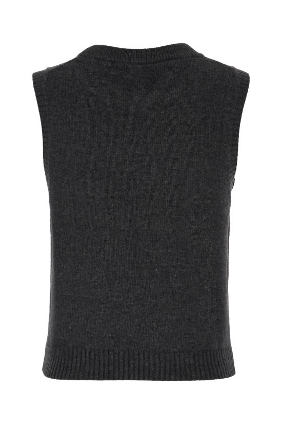 26SS 가니 그래픽 울 베스트 A10700442678 052 BLACK SAND - GANNI