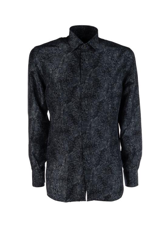 26SS 꼬르넬리아니 긴팔 셔츠 27P9142791903 003 BROCCATO BLU NOTTE