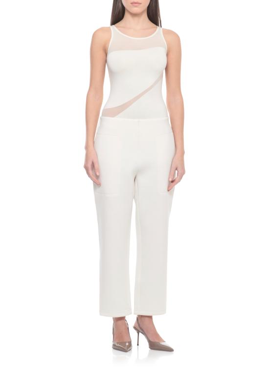 26SS 월포드 바디수트 티셔츠 77126 1167 Ivory - WOLFORD