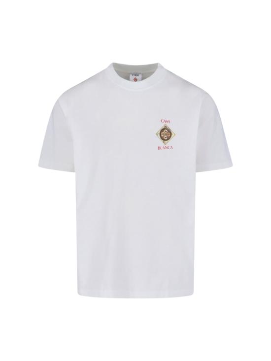 26SS 카사블랑카 반팔 티셔츠 M SS26 JTS 001 02 PLAFOND ORNE DE MUSIQUE White