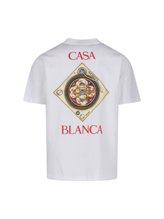 26SS 카사블랑카 반팔 티셔츠 M SS26 JTS 001 02 PLAFOND ORNE DE MUSIQUE White - CASABLANCA