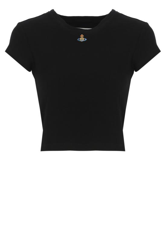 26SS 비비안웨스트우드 반팔 티셔츠 1G010019 J009CN401 Black