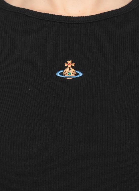 26SS 비비안웨스트우드 민소매 티셔츠 3G01003Z J009CN401 Black - VIVIENNE WESTWOOD