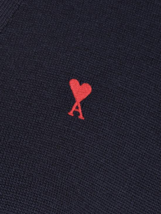 26SS 아미 ADC 울 V넥 가디건 HKC361 001 414 Blue - AMI