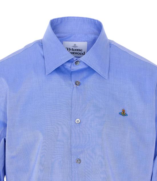 26SS 비비안웨스트우드 긴팔 셔츠 2401000J W01ES K403 Blue - VIVIENNE WESTWOOD