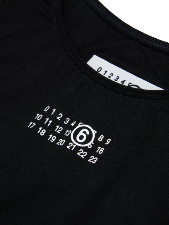 26SS [키즈] MM6 메종마르지엘라 티셔츠 M60809MM05M M6900 Black - MM6 MAISON MARGIELA