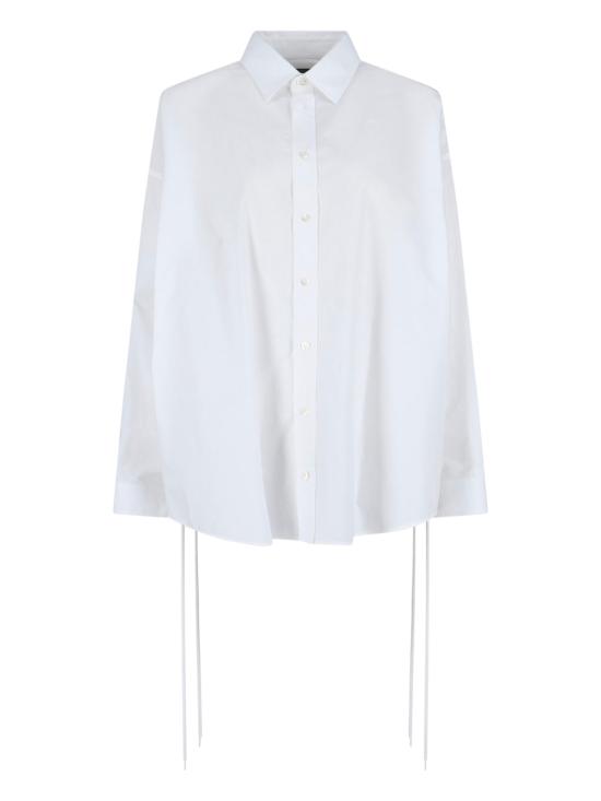 26SS 발렌시아가 레이스 업 셔츠 857835 TRM28 9000 White