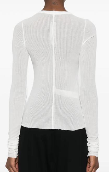 26SS 릭 오웬스 긴팔 티셔츠 RP01F6209RC 11 MILK - RICK OWENS