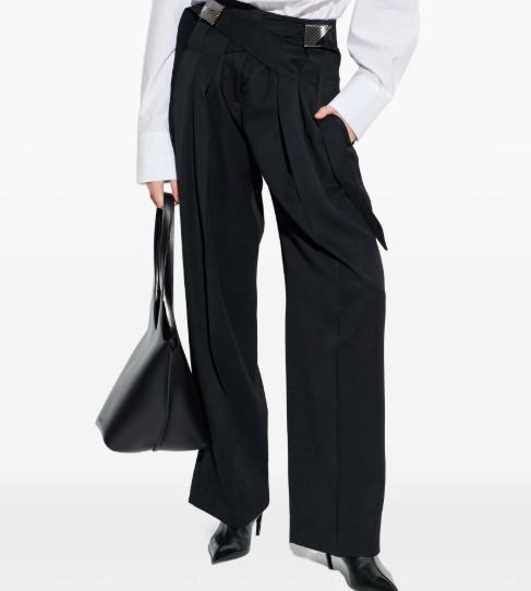 26SS 디 아티코 스트레이트 팬츠 260WCP00286WWW065AA 100 BLACK - THE ATTICO