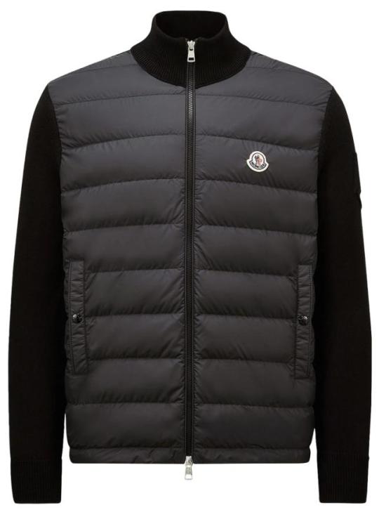 26SS 몽클레어 패딩 집업 코튼 가디건 L10919B00020M1115 999 BLACK