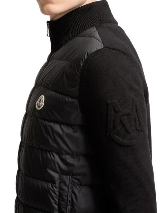 26SS 몽클레어 패딩 집업 코튼 가디건 L10919B00020M1115 999 BLACK - MONCLER