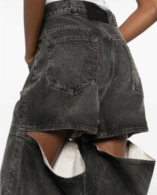 26SS 디 아티코 스트레이트 팬츠 260WCP00277CCC129WS 414 BLACK WHITE - THE ATTICO