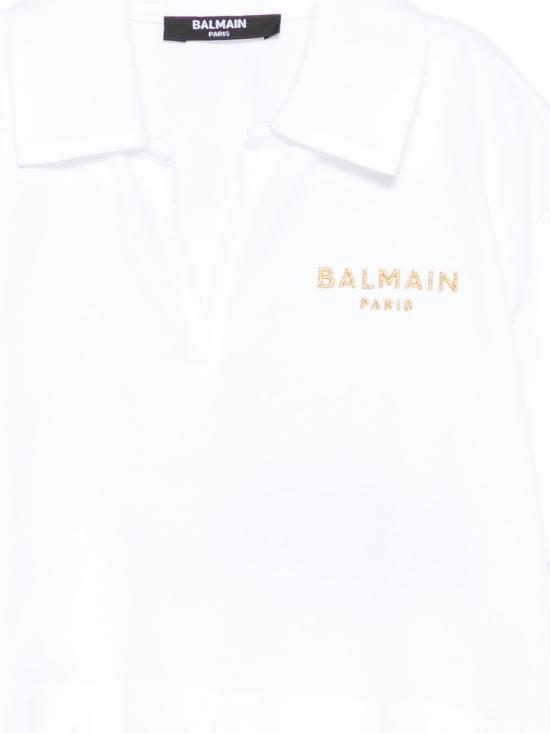26SS [키즈] 발망 폴로 셔츠 BY8B31 Z3658100BC White - BALMAIN