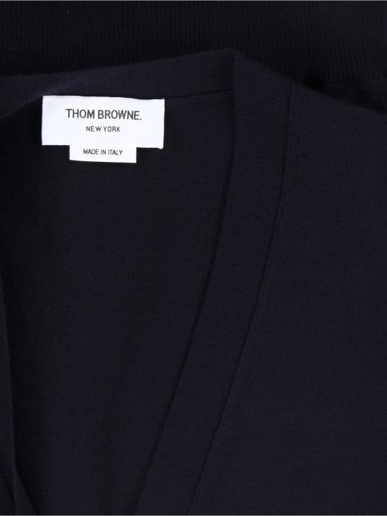 26SS 톰브라운 파인 메리노 울 4바 릴렉스 핏 가디건 FKC334A Y1014 415 Blue - THOM BROWNE