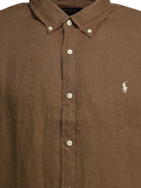 26SS 폴로 랄프로렌 긴팔 셔츠 710966294505RL BROWN Brown - POLO RALPH LAUREN