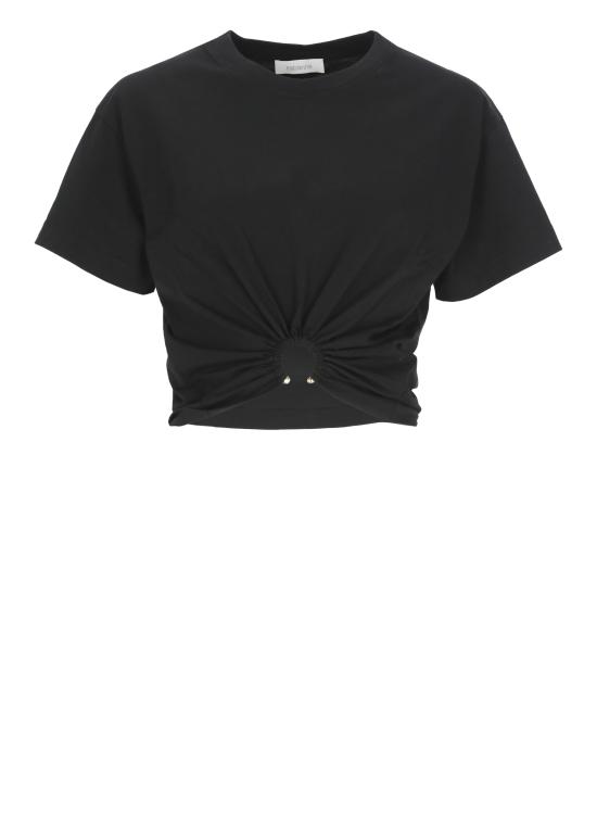 26SS 파코라반 반팔 티셔츠 23AJTO539CO0485 P001 Black