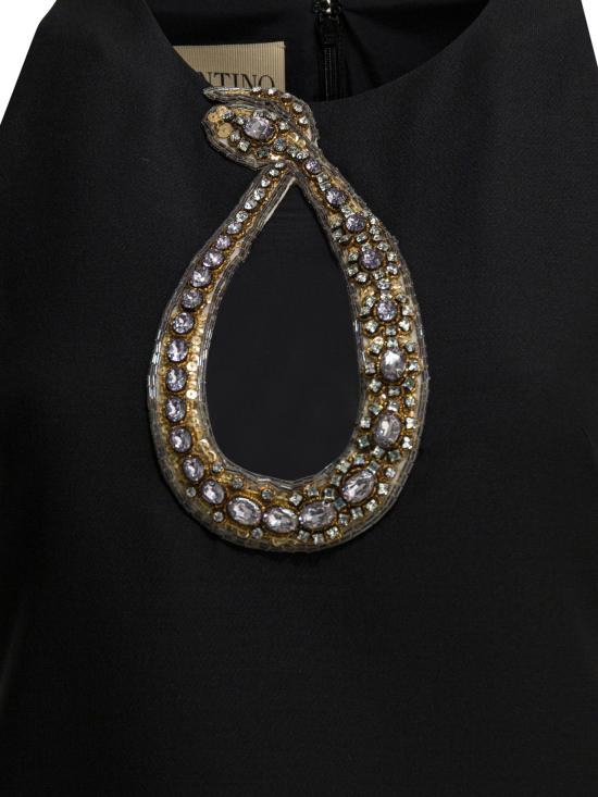 26SS 발렌티노 가라바니 미디 원피스 8B0VAKD51CFCRC Black - VALENTINO GARAVANI