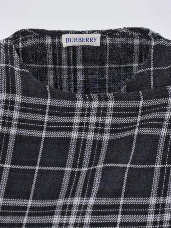 25FW 버버리 체크 울 블랜드킬트 미디 드레스 8116016 C3840 Grey - BURBERRY