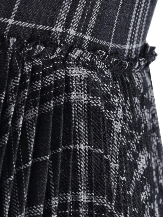 25FW 버버리 체크 울 블랜드킬트 미디 드레스 8116016 C3840 Grey - BURBERRY