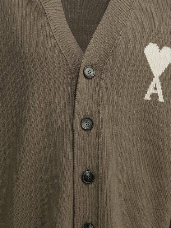 26SS 아미 울 드 하트 가디건 UKC380 KN0156A117 Beige - AMI