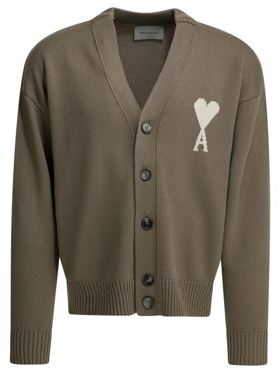 26SS 아미 울 드 하트 가디건 UKC380 KN0156A117 Beige