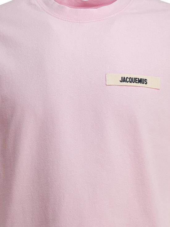 26SS 자크뮈스 그로그랭 로고 티셔츠 TSM00133AJ00226PINK 2 - JACQUEMUS