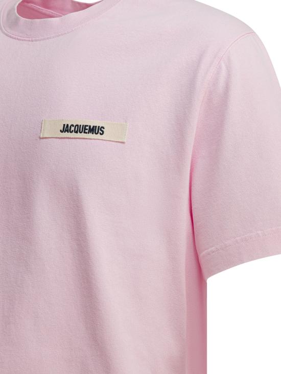 26SS 자크뮈스 그로그랭 로고 티셔츠 TSM00133AJ00226PINK 2 - JACQUEMUS