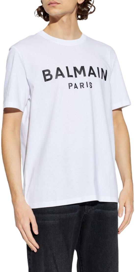 26SS 발망 반팔 티셔츠 GH1EG000BD45GAB BLACK - BALMAIN