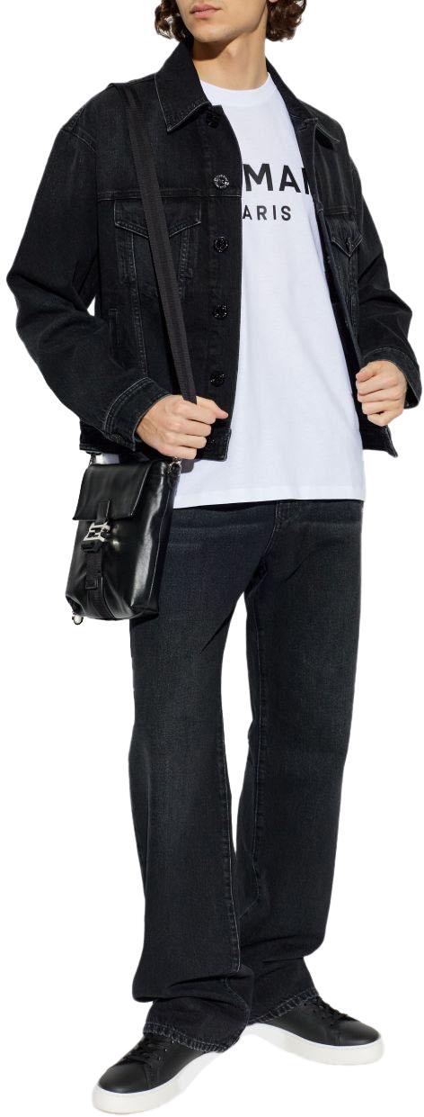 26SS 발망 반팔 티셔츠 GH1EG000BD45GAB BLACK - BALMAIN