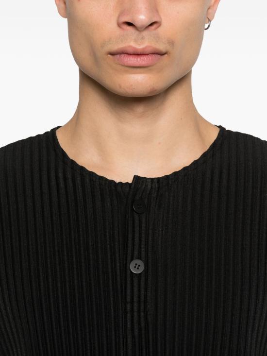 26SS 옴므 플리세 이세이 미야케 민소매 티셔츠 HP66JK023 15 Black - HOMME PLISSE' ISSEY MIYAKE