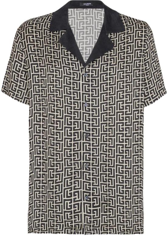 26SS 발망 반팔 셔츠 GH1HN133VI36GXE BLACK