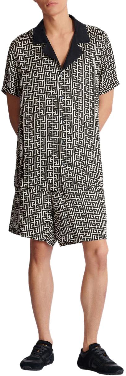 26SS 발망 반팔 셔츠 GH1HN133VI36GXE BLACK - BALMAIN