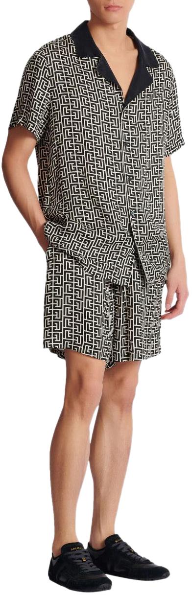 26SS 발망 반팔 셔츠 GH1HN133VI36GXE BLACK - BALMAIN