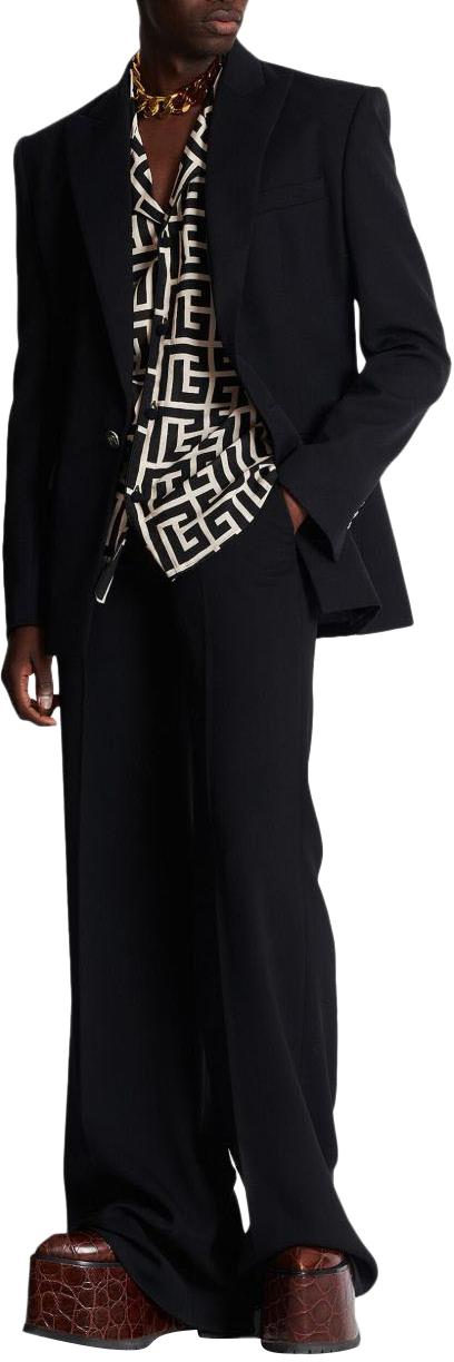 26SS 발망 반팔 셔츠 FH1HN011VD01GFE BLACK - BALMAIN